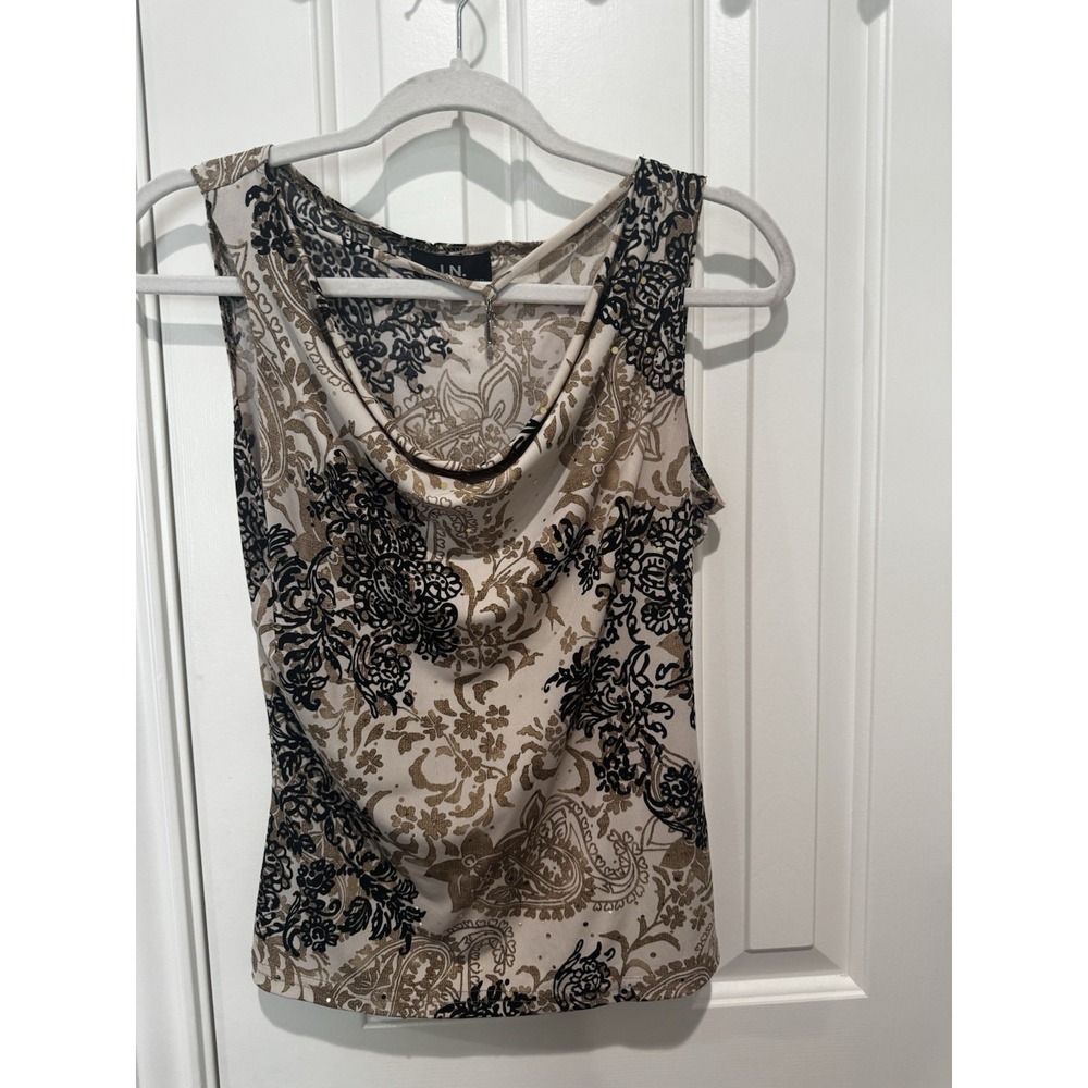 Y2K Forest Fairy Top Tank Cowl Neck Babydoll Coquette Whimsy Office Small Med
